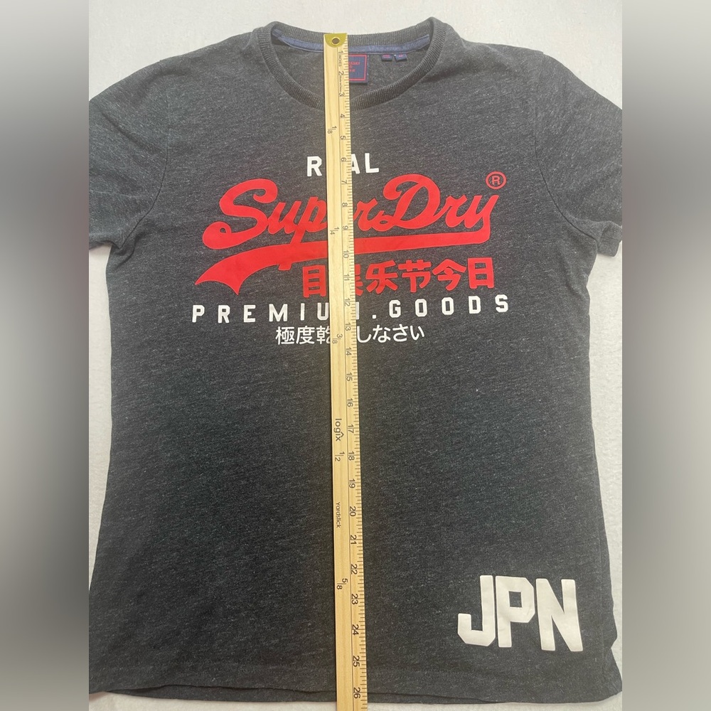 Superdry Real SuperDry Premium Goods Graphic T-Shirt Gray Red Logo Men’s M - Picture 6 of 6